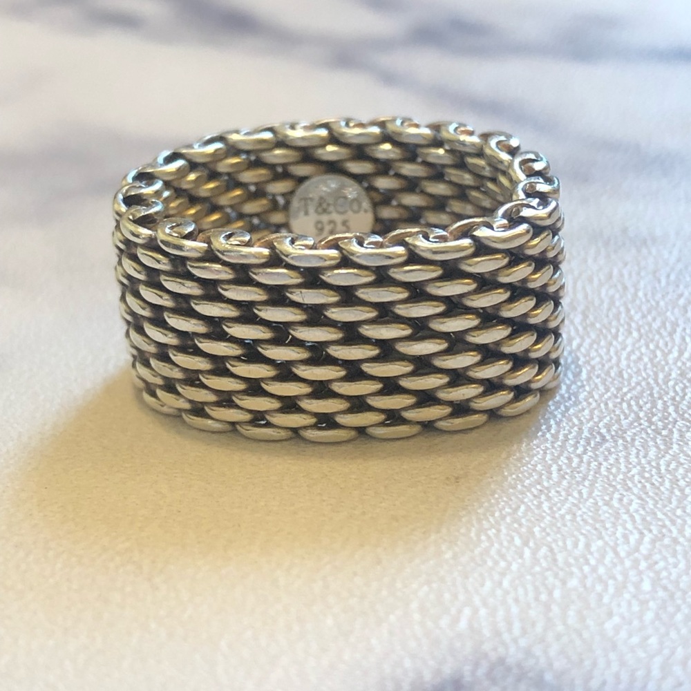 Tiffany & Co. silver mesh ring